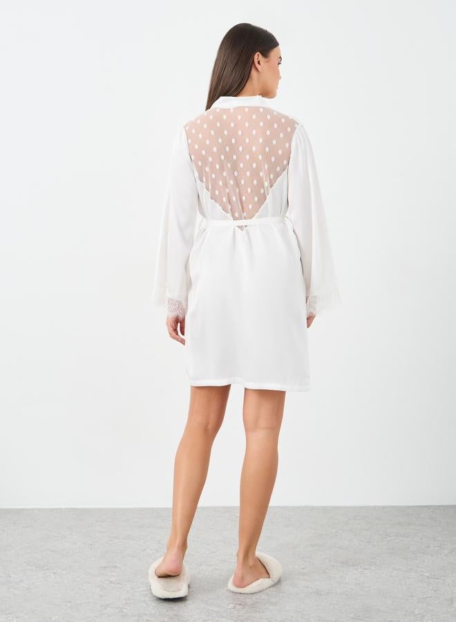 ستايلي روب دانتيل بظهر على شكل حرف - Image 4