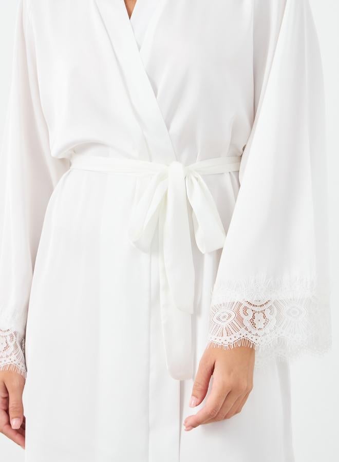 ستايلي روب دانتيل بظهر على شكل حرف - Image 3