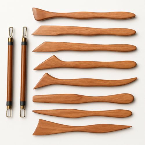 ArtRight Artists' Clay Modelling Tools (Set Of 10); Craft Modelling & Sculpting Tools For Pottery, Sculptures, Polymer, Paper & Mache - 10 Pcs, Multicolor - Image 1