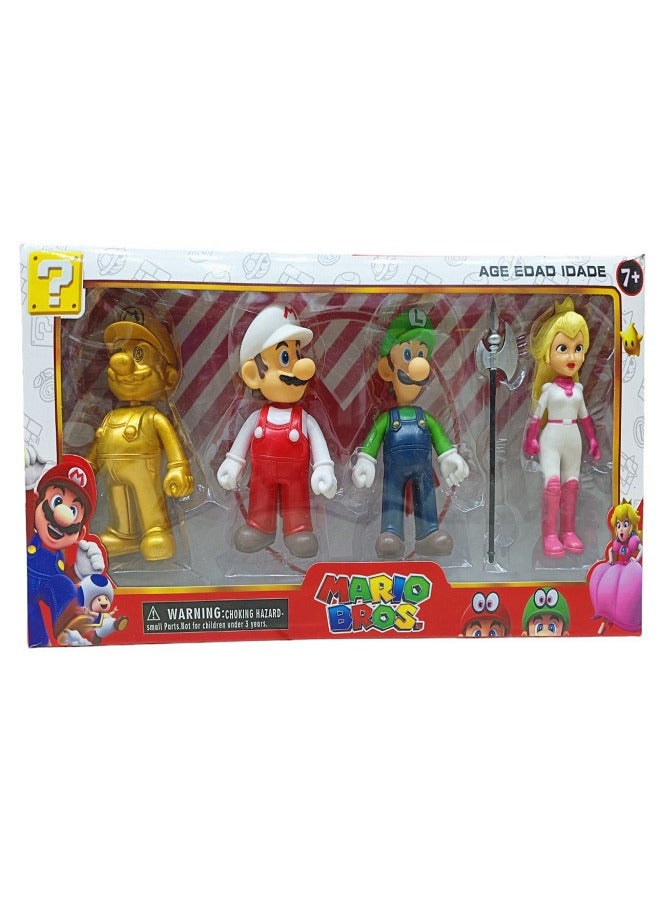 4pcs Super Mario Bros 13cm. Creative Action Figures - Image 1
