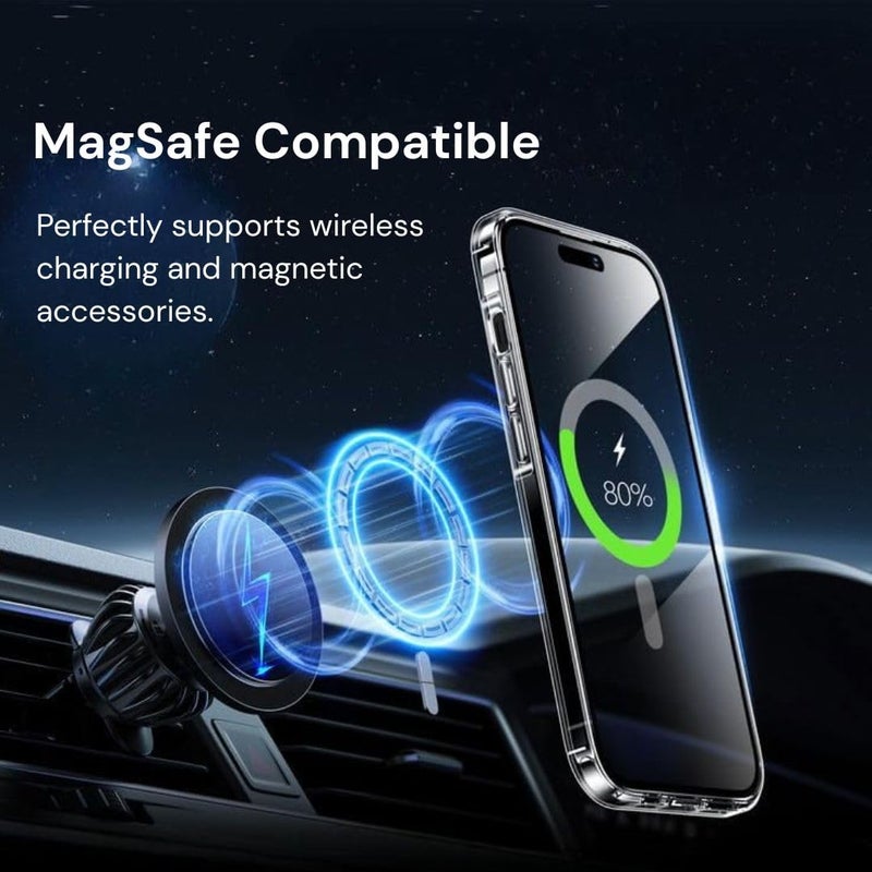 ShieldTech Back Cover Case + Screen Protector for Apple iPhone 14 | Mag-Safe Compatible | Transparent Mobile Phone Back Cover Case for Apple i Phone 14 | i Phone 14 TPU Transparent Back Cover Cover - Image 5