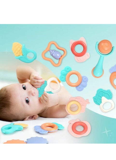 Baby Teethers and Rattles Set for 0-12 Months