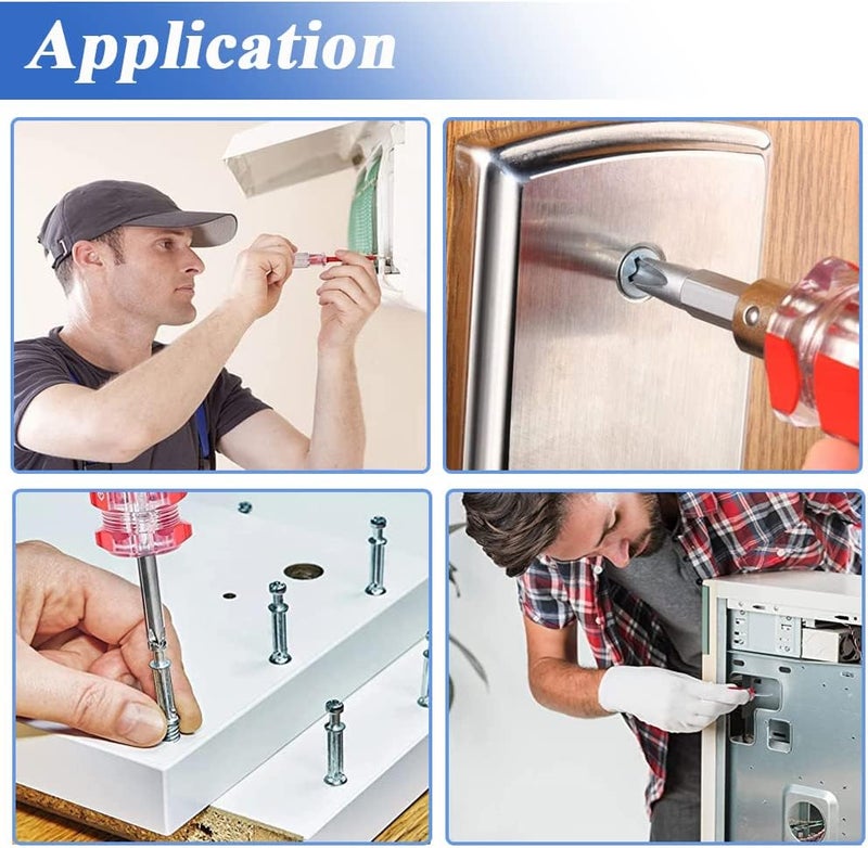 Eyech 5 Pcs Stubby Magnetic Screwdriver with Phillips Head and Flat Head 2in1 CrossHead Flathead Interchangeable Bit Tool for Dismantle and Repair - Image 3