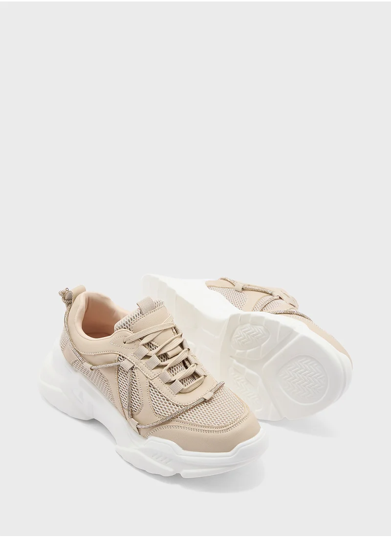Ginger Basket Weave Chunky Sneakers
