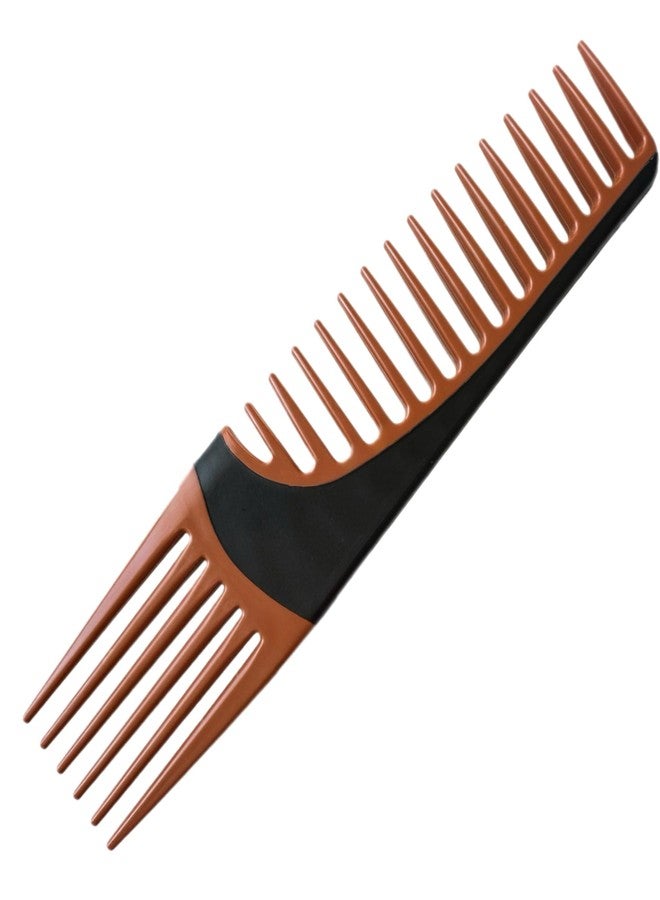 ALAZCO Premium Duo Combo Detangling Hair Lifting Comb Wide Tooth Teasing Curly Straight Thick Wet Shower Wavy Afro Long Mohawk Wigs Men Women Volume Styling Heat Resistant Non-Slip - Image 1