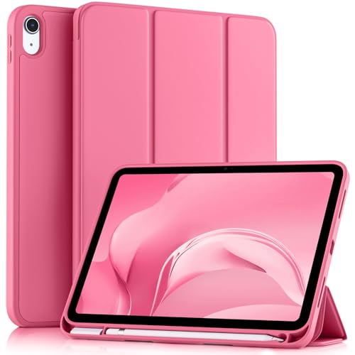 Akkerds Compatible with iPad (A16) 11th Generation Case 11 Inch 2025, for iPad 10th Generation Case 10.9 Inch 2022 with Pencil Holder, Slim Trifold Stand Protective Cover with Soft TPU Back,Watermelon - Image 1