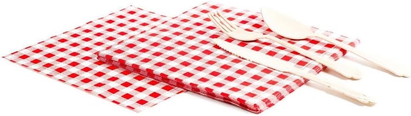 Five Star Napkins 100 Cotton Dessert Napkins Dinner Napkin Disposable Napkin Everyday Events Receptions Party Napkin Catering Weddings Cotton Napkins Red - Image 1