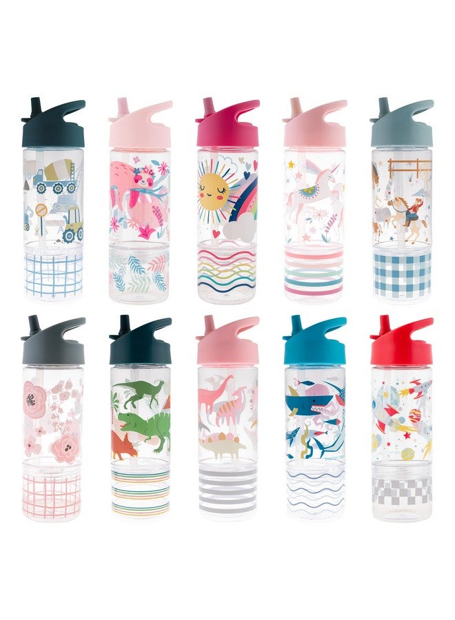 Stephen Joseph SIP and Snack Sloth Bottle Combo Bottle 350ml + Snack Cup 104ml, 2.5”x 8.25” (6.3cm x 2cm), Pink - Image 2