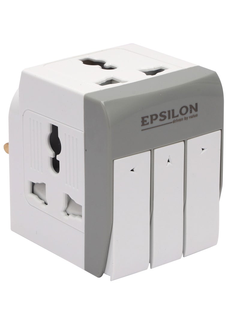 Epsilon 3 Way Universal Adapter with Switches- ES1095 - Image 1