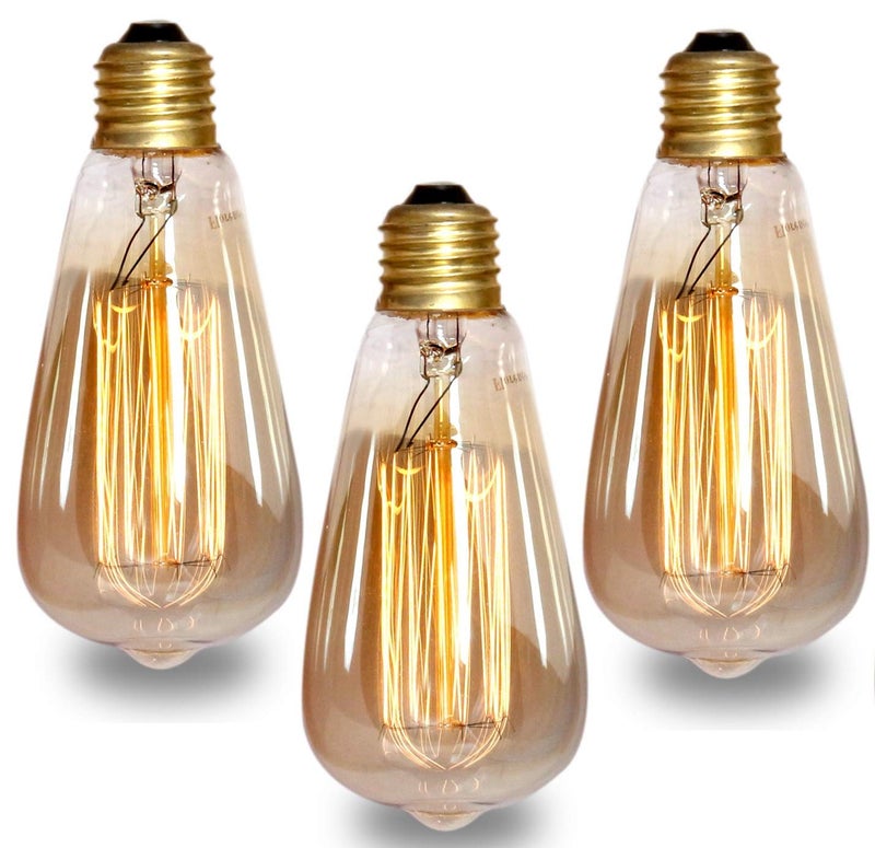 Groeien 40W e26, e27 Incandescent Bulb (newflex_169, Warm White Yellowish) - Pack of 3 - Image 1