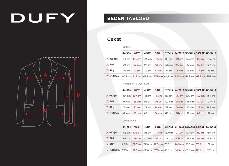 Dufy Indigo Men's Slim Fit Mono Collar Jacket