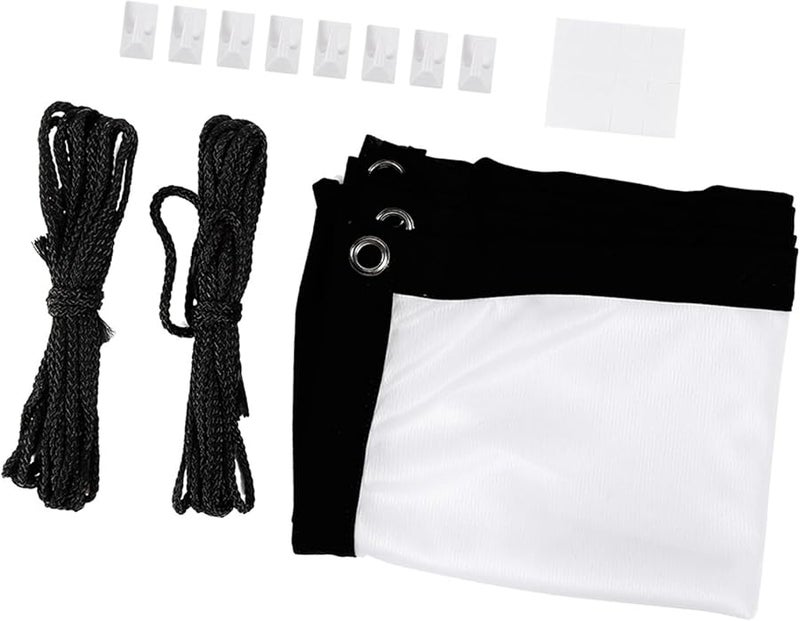 شاشة عرض محمولة من البوليستر الأبيض من FILFEEL مقاس 120 بوصة بنسبة 16:9 للعرض الأمامي والخلفي - Image 5