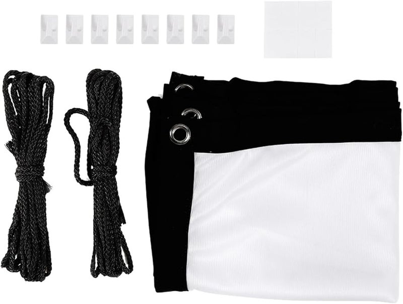 شاشة عرض محمولة من البوليستر الأبيض من FILFEEL مقاس 120 بوصة بنسبة 16:9 للعرض الأمامي والخلفي - Image 2