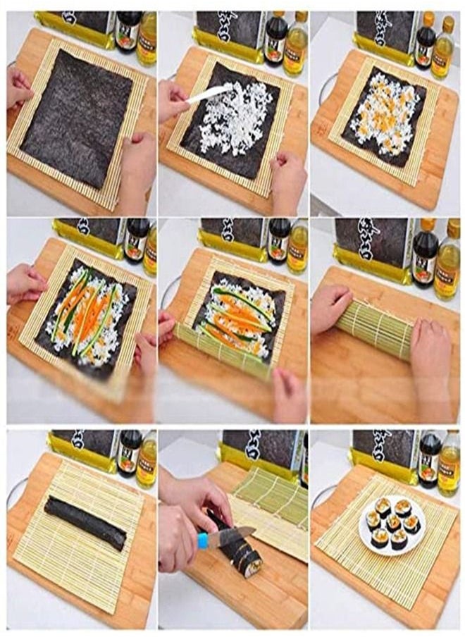 ORiTi DIY Roller Mat Rice Paddle Set Sushi Maker Kit Mold Kitchen  - Image 5