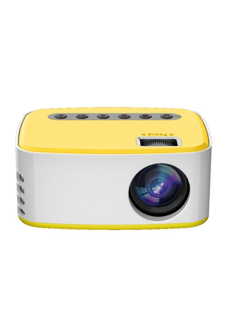 AROAQ Mini Portable Easy to Carry 1080P USB HD LED Home Media Video Player Cinema Micro Projector (Color : T20 yellow, Size : 114 * 91 * 51mm)  - Image 1