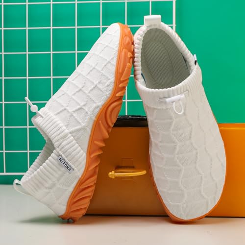 MCRONJI Barefoot Water Shoes, Minimalist Running Sneakers, Beach Outdoor Shoes, Men and Women White - Image 2