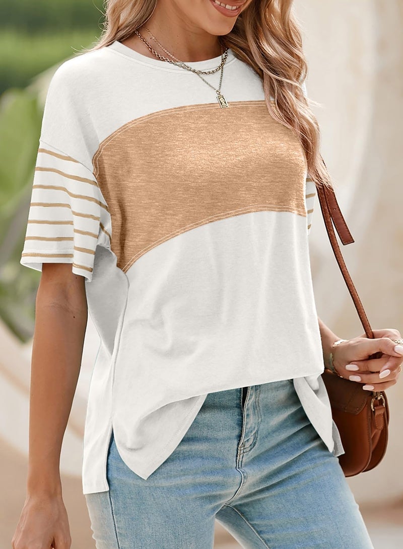Dokotoo White Women Blouses Dressy Casual Short Sleeve Shirts Summer Tops Womens 2026 Boho Vacation Outfits Cute Fashion Business Teacher Tops Plus Size Spring Clothes Women's Clothing Trendy Tshirts - Image 4
