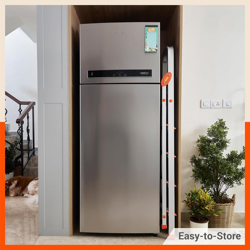 Bathla Advance 6Step Foldable Aluminium Ladder for Home Heavy Duty AntiSlip Steps 5 Year Manufacturer Warranty with SureHinge Technology Orange - Image 5