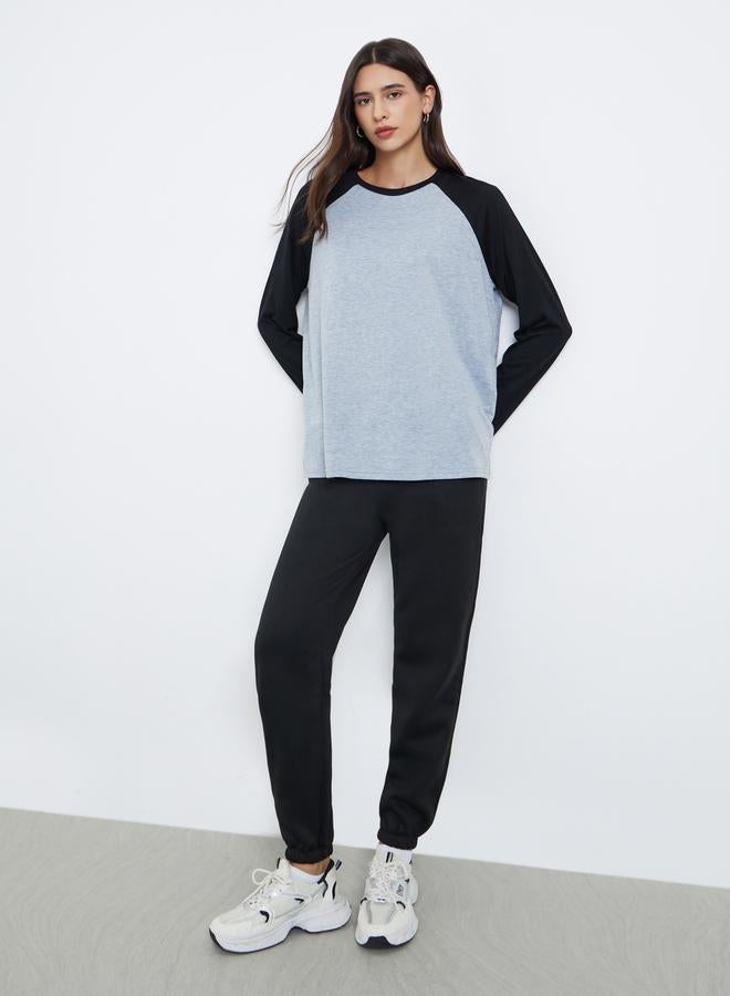 Take Two Women Black Solid Cuffed Joggers - Image 1