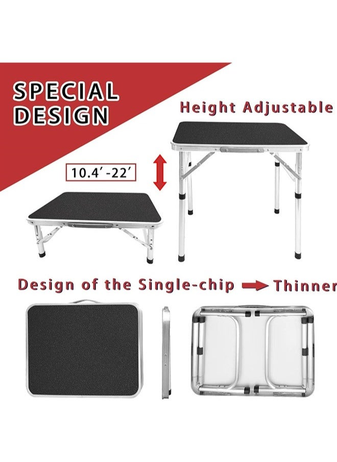 Denzoz Folding Trestle Outdoor Camping Table Aluminum Alloy Outdoor Folding Picnic Table Lightweight Trestle Outdoor Camping Table For BBQ Party  - Image 2