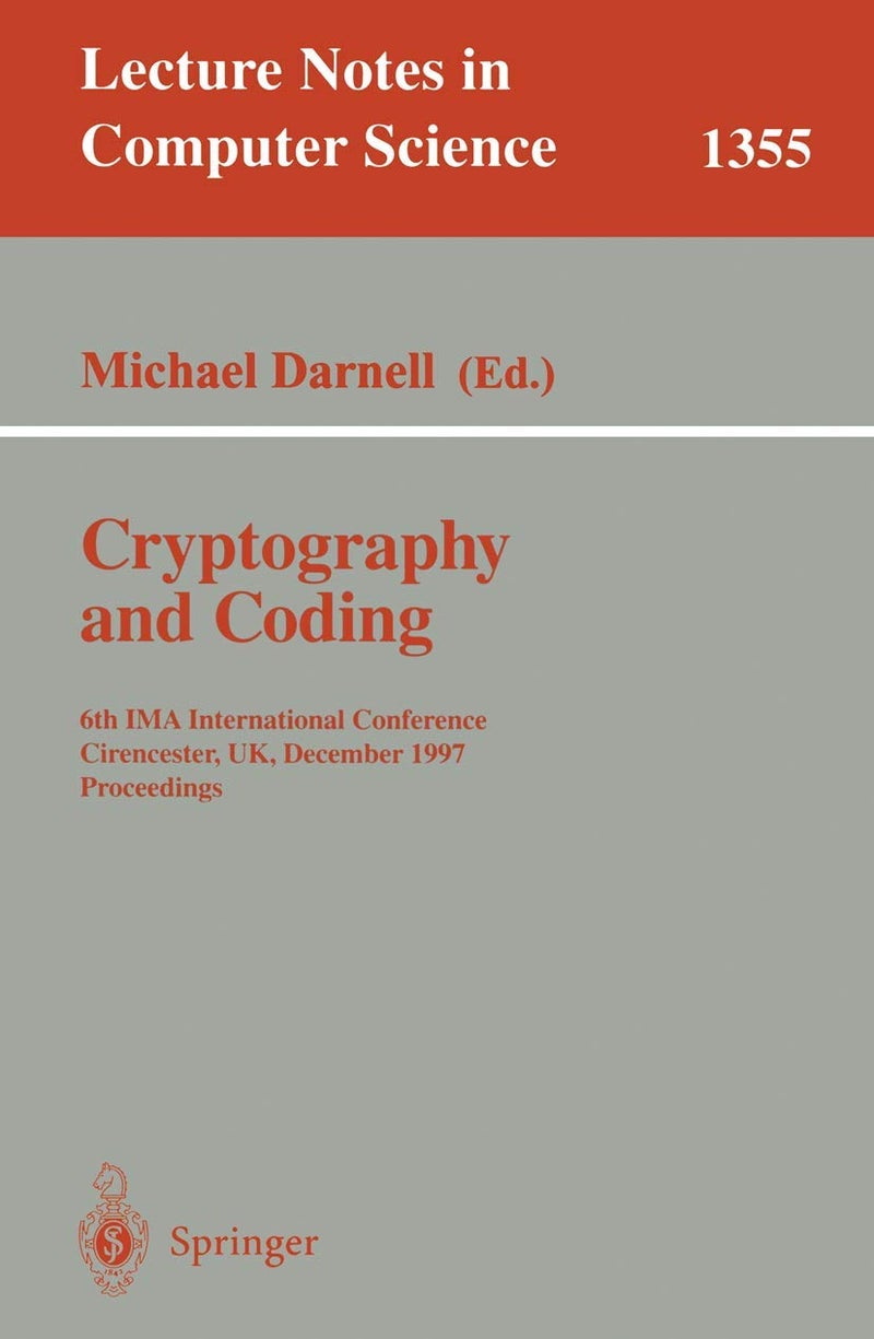 Cryptography and Coding: 6th IMA International Conference, Cirencester, UK, December 17-19, 1997, Proceedings