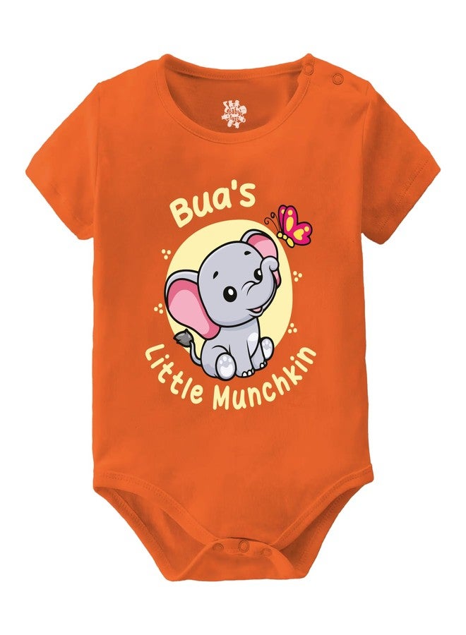 Baby Buzz Bua's Little Munchkin Baby Dress | Newborn Baby Romper Clothes for Boy Girl | Gift For Bua's Baby | 100% Cotton Bodysuit 0-3 Months - Image 1