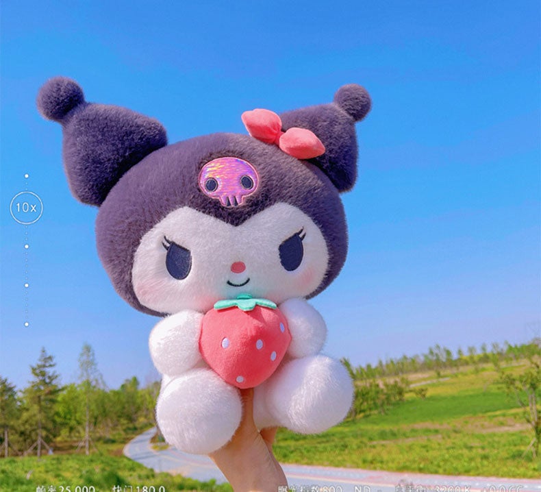 kuromi Sanrio Kuromi plush toy with soft filling, plush doll for children's room decoration, suitable as a children's gift and party gift - Image 3