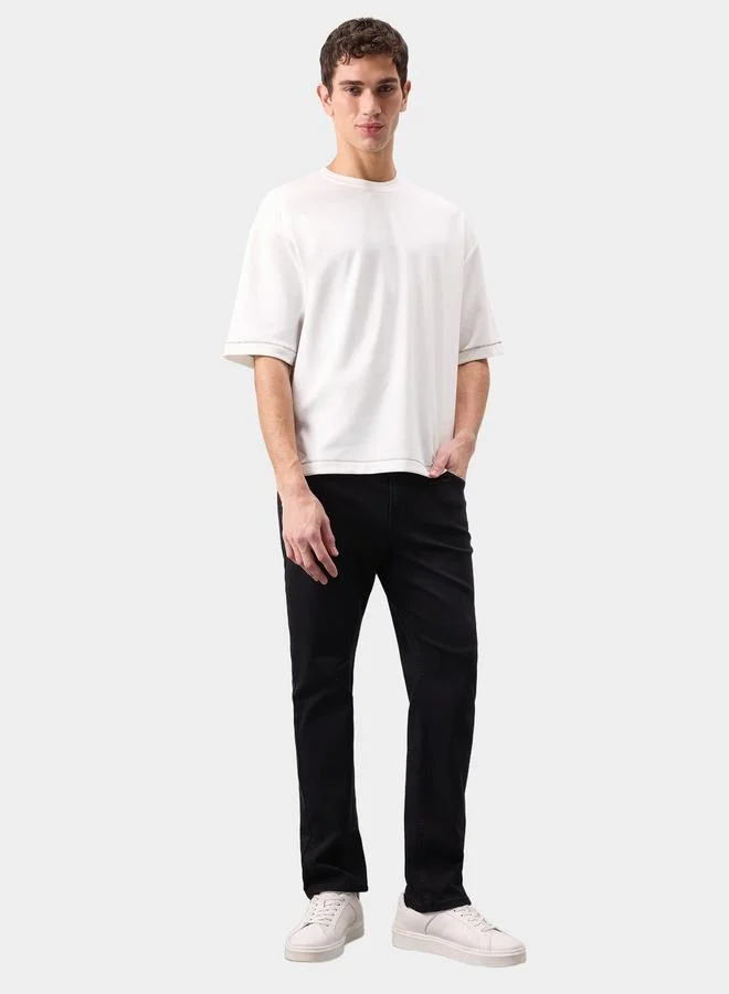 DeFacto DeFacto Men's Dark Wash Black Straight Leg Jeans