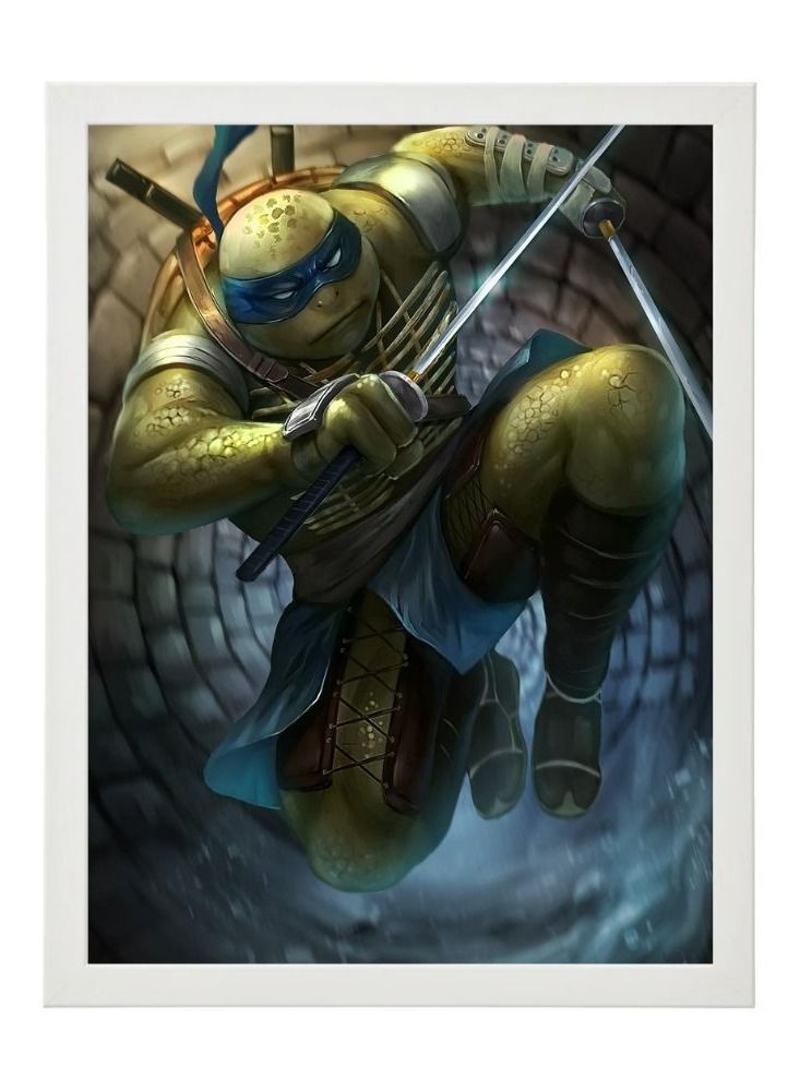 RKN Digital Wall Art Poster Frame Ninja Turtles Leonardo 21X30 cm - Image 1