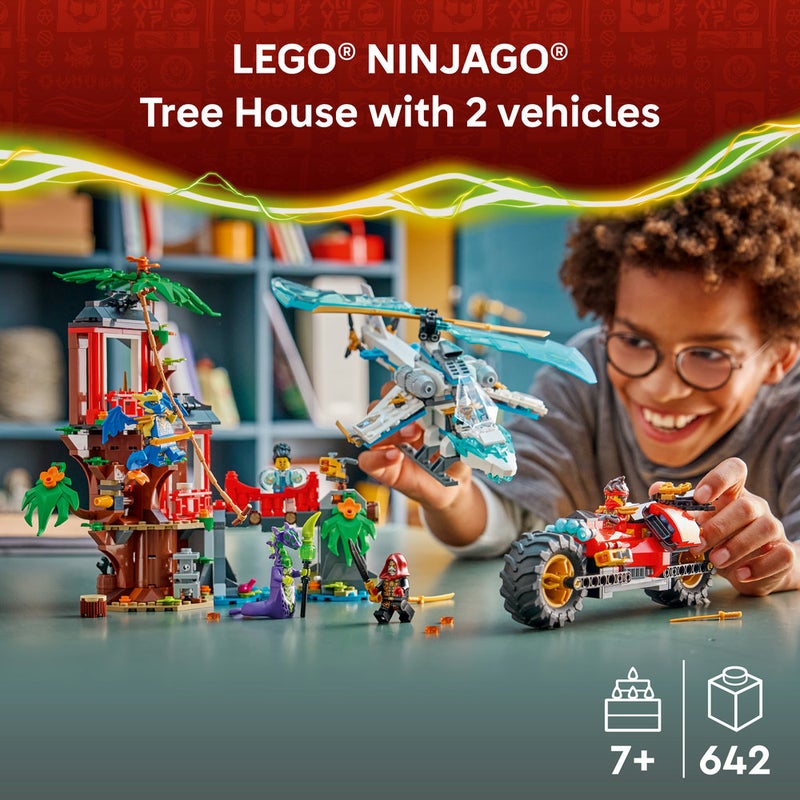 ليغو NINJAGO‎ معركة مركبة النينجا في بيت الشجرة، مجموعة لعب للأطفال بعمر ٧ سنوات وأكثر (٦٤٢ قطعة) 71857 - Image 3