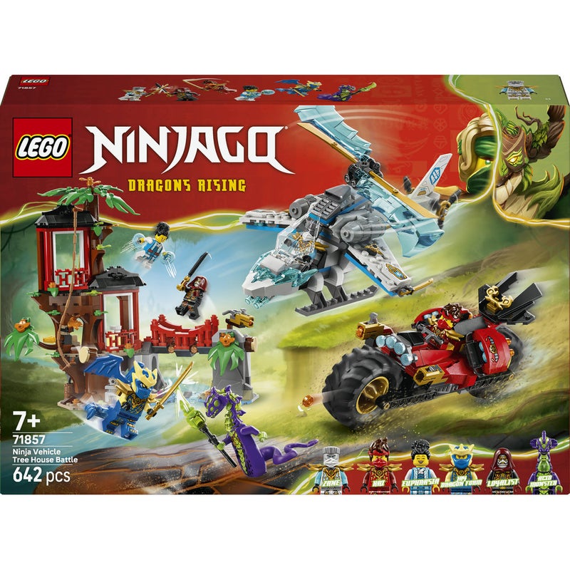 ليغو NINJAGO‎ معركة مركبة النينجا في بيت الشجرة، مجموعة لعب للأطفال بعمر ٧ سنوات وأكثر (٦٤٢ قطعة) 71857 - Image 2