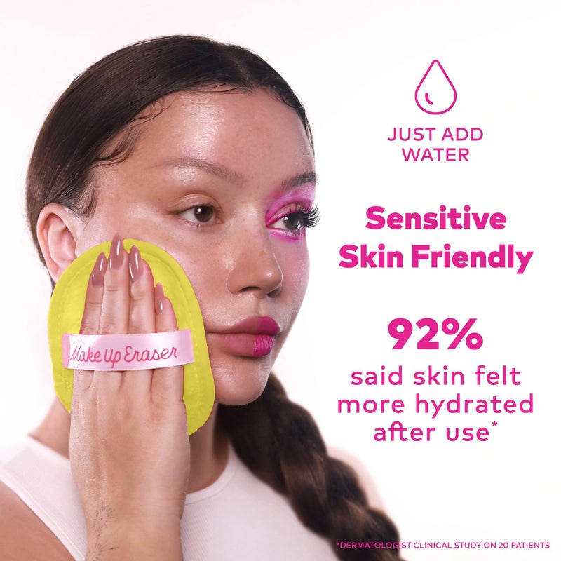 Makeup Eraser The Original MakeUp Eraser, 7-Day Set, Erase All Makeup With Just Water, Including Waterproof Mascara, Eyeliner, Foundation, Lipstick, Sunscreen, and More! Limoncello, 7ct. - Image 3