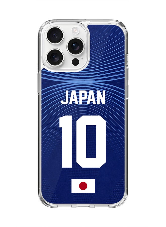 Stylizedd Classic Clear Magnetic Case for Apple iPhone 16 Pro Max , Hybrid Soft Case Flexible Edges Anti Drop TPU PC Gel Thin Transparent Cover [ Designed for Apple iPhone 16 Pro Max ] - Football Team Japan World Cup 2026 - Image 1