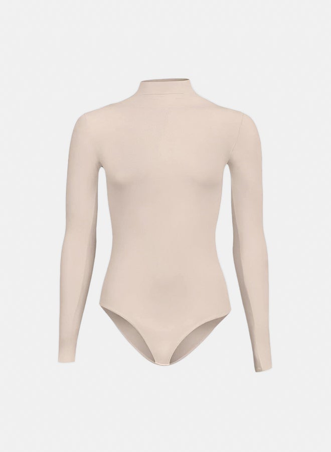 Silvy Lycra Wave High Long Sleeves High Neck Bodysuit Underwear For Women - Image 1