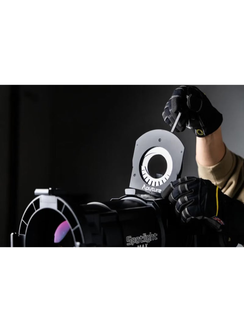 Aputure Iris for Spotlight Max – 24-Blade Circular Aperture Control Accessory, Professional Beam Shaping Modifier for Spotlight Max Projection System, Adjustable Light Output Control Tool, Precision Optical Lighting Accessory for Aputure LED Fixtures, Filmmaking, Photography - Image 2