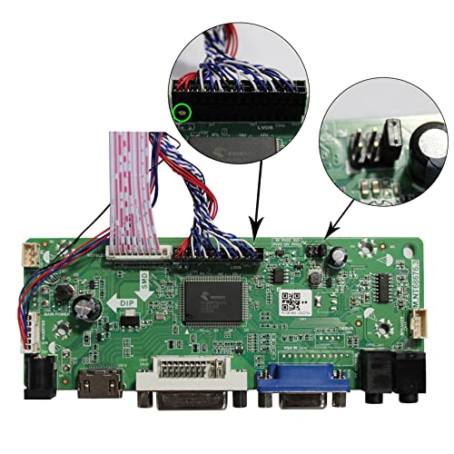 LCDBOARD VGA DVI Audio LVDs Controller Board 40 Pin for 15.6" 17.3" 1920x1080 B156HW01 LP156WF1 N173HGE-L21 B173HW01 LP173WF1 WLED LCD Screen - Image 2