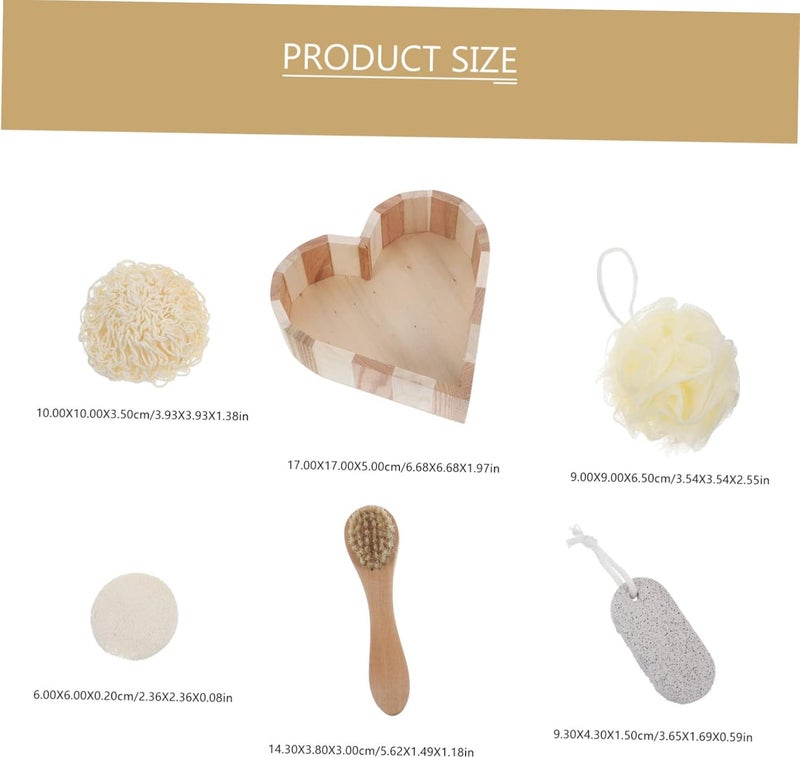 Bride Gifts Bath Tool Kit Body Scrubber Facial Brush Foot File Shower Set Bathing Gloves Body Cleaning Tool Bath Supplies for Women - Image 2