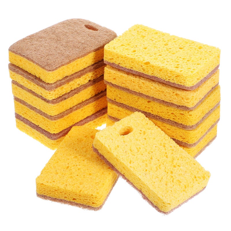 12Pcs Kitchen Cleaning Sponges Reusable Non Absorbent Dishwashing Scrub Sponges - Image 2