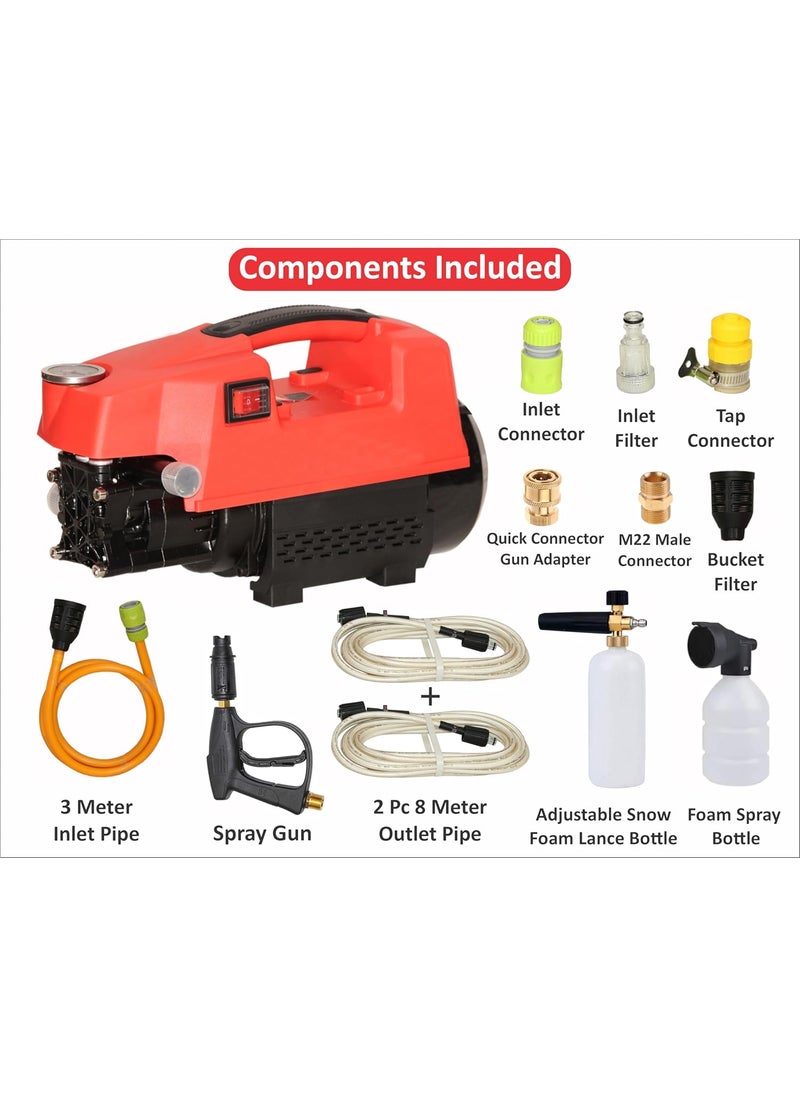 Digital Craft Digital Craft Car Washer 220v Electric Home Portable Brush The Car Water Grab High Power Strong Washing Machine 2300W High Pressure Clean MachineSnow Foam Lance GunWasher Pipe 8MTR with Connector  - Image 2