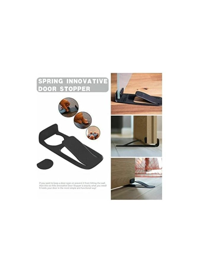 Plastic Safety Door Stop Wall Protector Creative Spring Door Stopper Properly Holds Door Open Door Wedge Holder Multi Function Door Stoppers