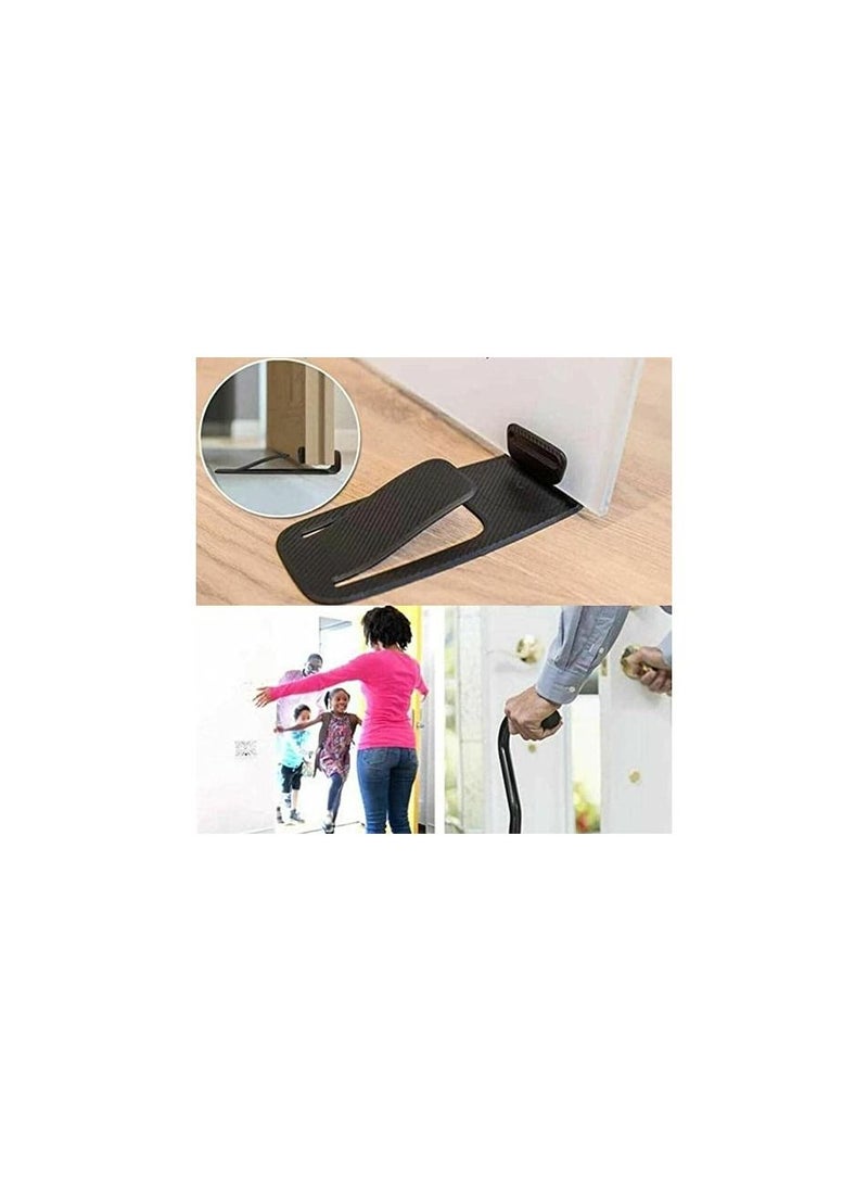 Plastic Safety Door Stop Wall Protector Creative Spring Door Stopper Properly Holds Door Open Door Wedge Holder Multi Function Door Stoppers