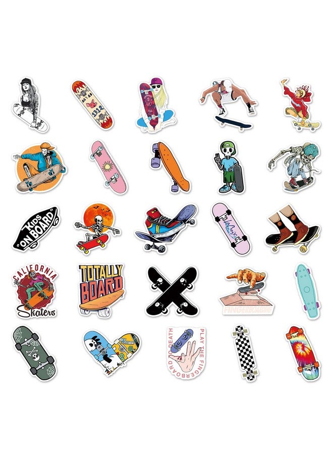 Ash & Roh Cute Cartoon Stickers for Kids, 50 Pcs Cute Stickers for Water Bottles - Cute Stickers Pack Gift for Kids Teen Birthday Party (Skateboard) - Image 4