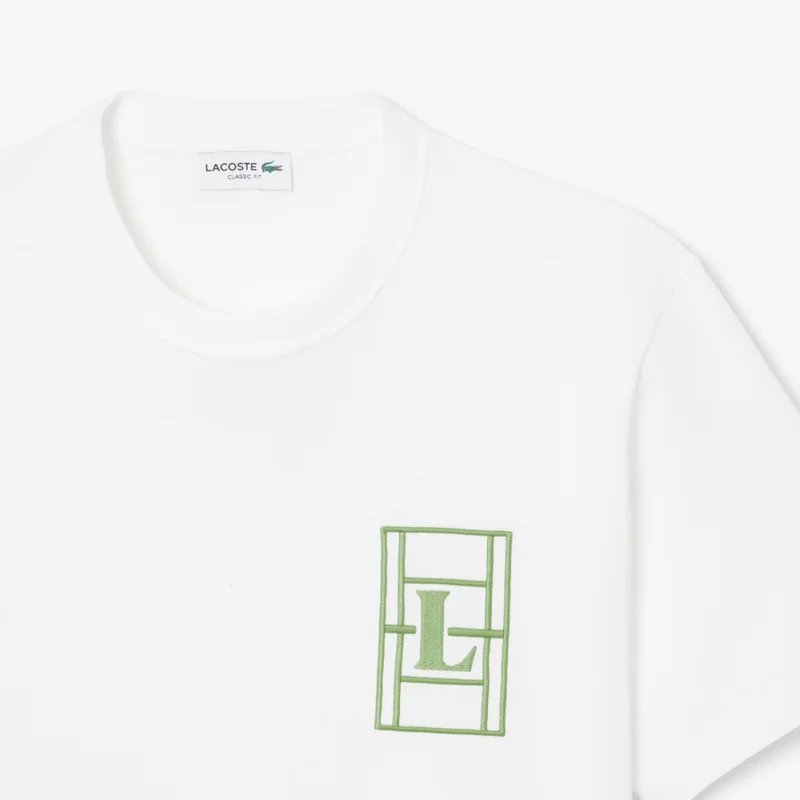LACOSTE Classic Fit Embroidered Heavy  T-Shirt