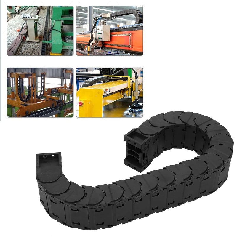 Cable Drag Chain Nylon Wire Carrier Full Enclosed Low Noise D3025 Length 1m - Durable Nylon 66 Material, Low Friction Design, Ideal for CNC and 3D Printer Machines (D3025 Length 1m) - Image 2