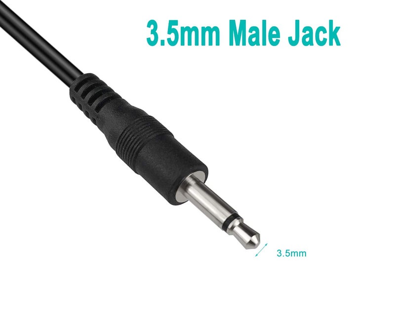 SIOCEN (3 Pack 6 ft Replacement 3.5mm Male Plug to Bare Wire Open End TS 2 Pole Mono 1/8" 3.5mm Plug Jack Connector Audio Cable Repair - Image 3