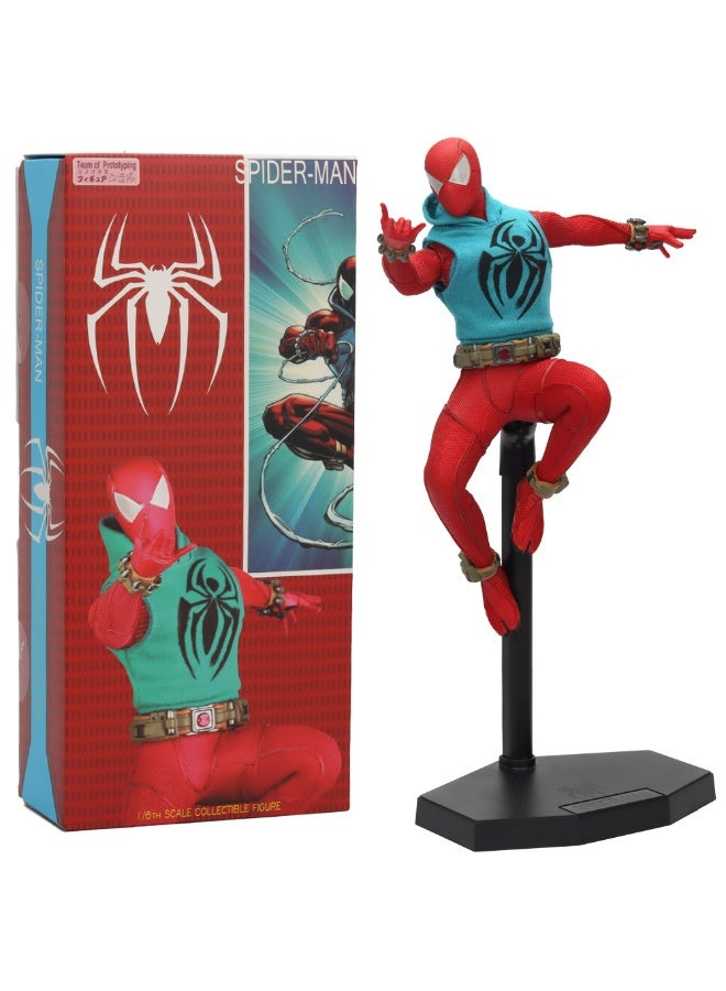 Avengers Marvel 1/6 Scarlet Spiderman Desktop Decoration Spiderman Character Model Collection Decoration Toys Gifts for Family and Friends - Image 1