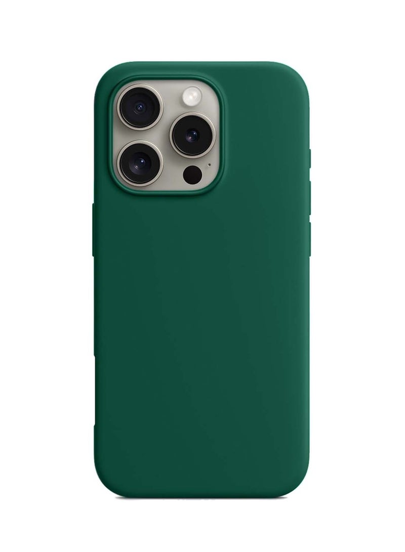 Wtech Apple iPhone 16 Pro Max 2024 Premium Liquid Silicone Case Cover - Dark Green - Image 2