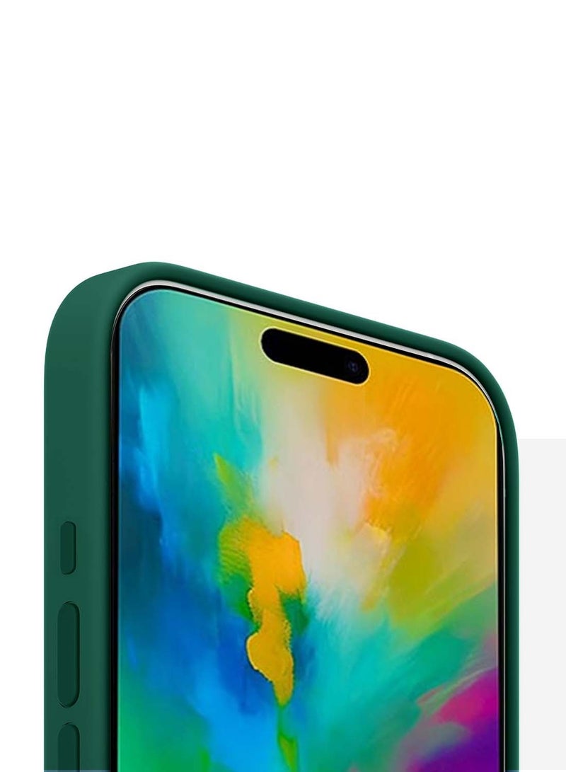 Wtech Apple iPhone 16 Pro Max 2024 Premium Liquid Silicone Case Cover - Dark Green - Image 4