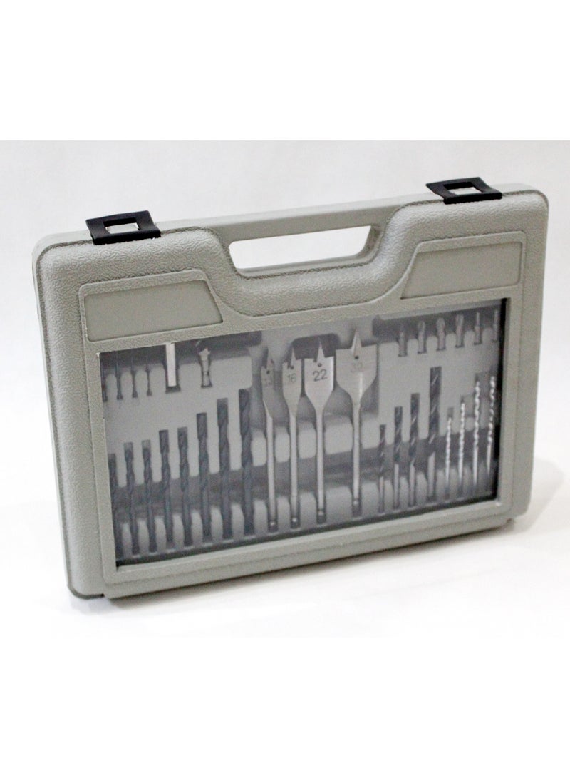 Kingroy 45pc drill bits set: hss drill bits, wood drill bits, screwdriver bits, cement drill bits - Image 2