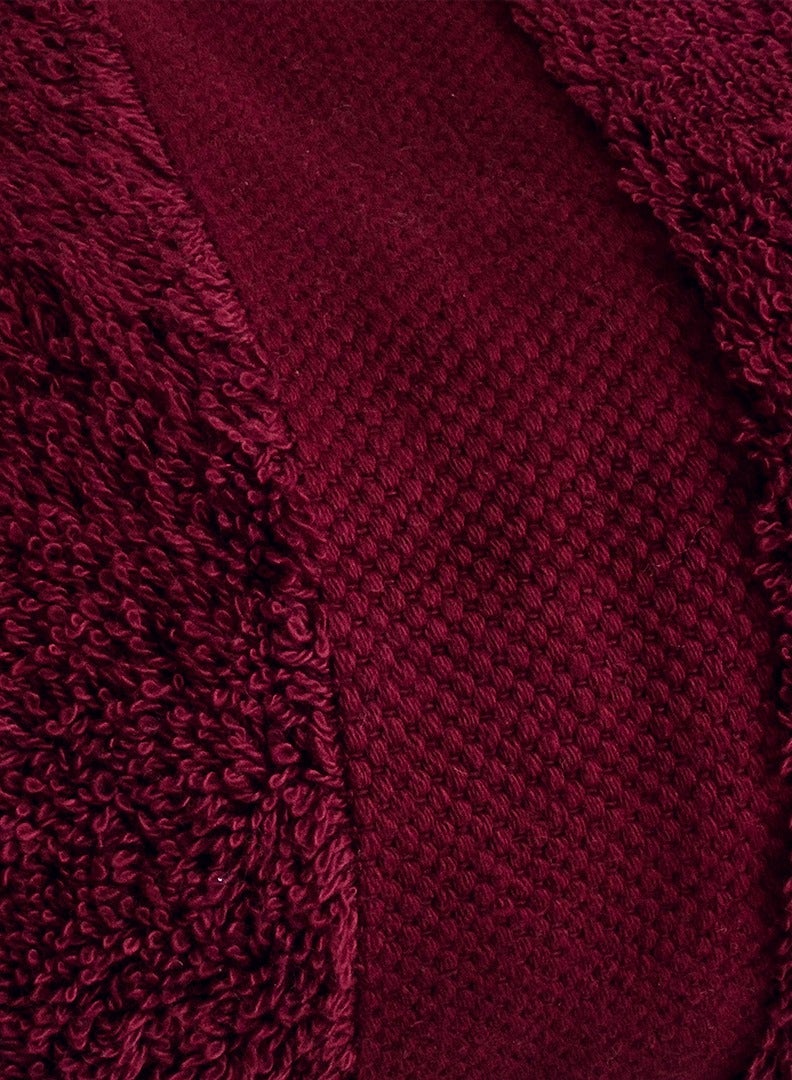 Home-Tex Design Hometex Design 4 Piece Set 100% Cotton 550 GSM Highly Absorbent Maroon/Dark Red Bath Towel Perfect for Home and SPA 70x140 cm - Image 2